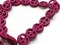 26 15mm Pink Peace Symbol Dyed Synthetic Turquoise Stone Beads bC3